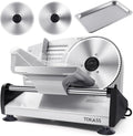 TOKASS Krajalnica – 15 mm, 200 W, Srebrny, stal nierdzewna – 0- 15 mm Silnik, do mięsa, 19 cm, ciche