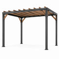 Pérgola de Acero y Madera 300x300x240 cm