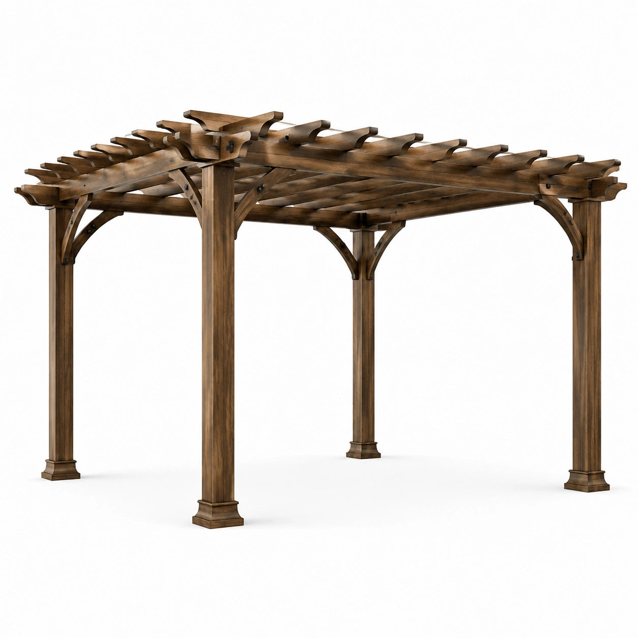 Pérgola de Madera de Pino Tratada 300x300x240 cm