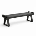Banco de aluminio negro para exterior 180x30x45 cm
