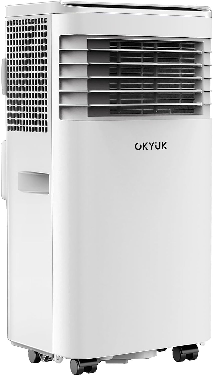 Klimatyzator przenośny OKYUK, klimatyzator mobilny, 4 W, 135 cm – Biały, automatyczne wyłączanie, Klimatyzator 24h, Zegar – Cicha