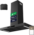 Okap kuchenny CIARRA – CBB9102-P, 90 cm, Czarny, oświetlenie LED – Wi-Fi, CBB9102-P CBCF004 kaptur ssący, 700m3 / h, ewakuacja i recykling – Boost