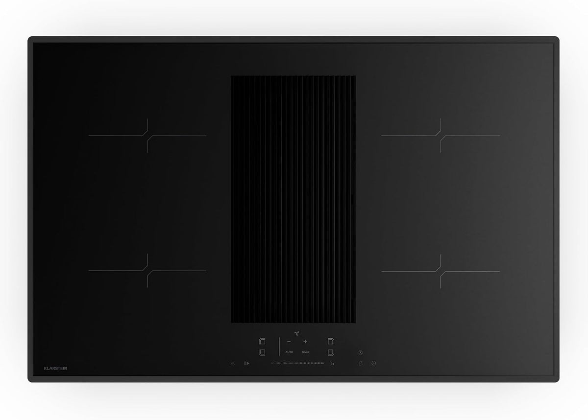 Płyta indukcyjna Klarstein, kuchenka indukcyjna, 8400 W, 80 cm – Czarny, timer, 4 strefy, 8400 W Boost – suwak dotykowy, blokada dzieci