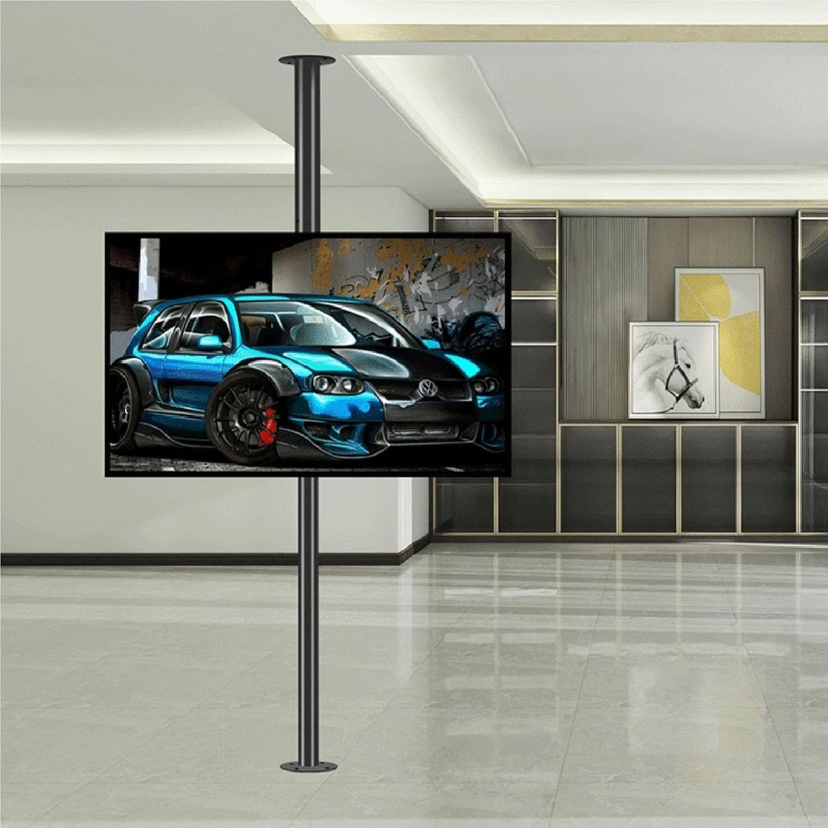 YUZDNM Uchwyty ścienne, 850 mm, 45,5 kg, Czarny – uchwyt ścienny, Szafka TV, LCD ekran, Rozmiar: 595- 850 mm – TV sufit, Regulowany przechył