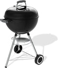 Grill Weber, 47 cm, Czarny – aluminium, odporność na warunki atmosferyczne, Węglowy Original Kettle, Pokrywa i Misa Pokryte Emalią Porcelanową