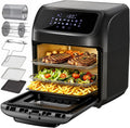 Frytkownica beztłuszczowa LLIVEKIT, air fryer, 12 l, 1800 W – 30 cm, Czarny, funkcja grilla, 12 programów – kompaktowy, 12 l gorące powietrze Fry