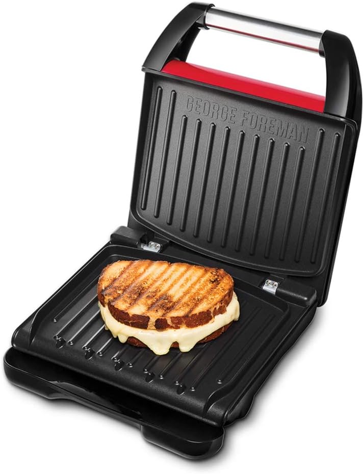 Grill George Foreman, 28x17 cm – Czerwony, elektryczny, panini i croque- monsieur