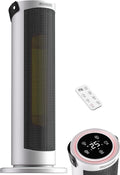 Grzejnik elektryczny Monzana – 2000 W, 18 x 18 x 54 cm, Biały, oświetlenie LED – pilot zdalnego sterowania, 2 w 1, 15 do 35°C, oscylacja