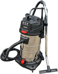 DeTec Odkurzacz – 100 l, 3000 W, 21 kg, Srebrny – stal nierdzewna, przemysłowe, profesjonalne, handel