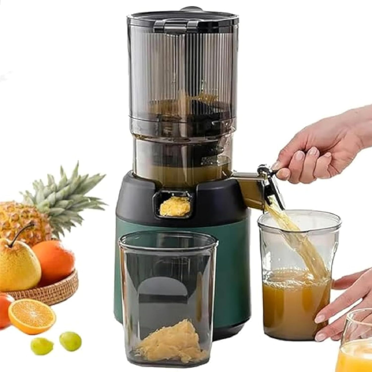 LTdlhFk Wyciskarka wolnoobrotowa, 13 Cm – 300 W, 220 V, Szary, sokowirówka – Wyciąg z soku, przenośny, profesjonalny