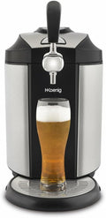 Pogromcy piwa H.Koenig, BW1890, 5 l, Srebrny – stal nierdzewna, oświetlenie LED, Model BW1890, Biere BW1890 – Nieobciążony 5 l
