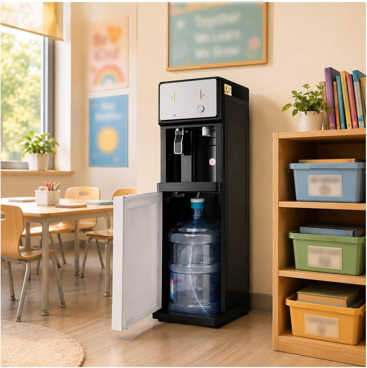 Dystrybutor wody, 30 × 30 × 103 cm – 18.9 l, 2200 W, Czarny, Dystrybutor – Handel, dla Maison École et Commerce