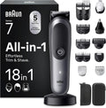 Kosiarki do korpusów Braun, AIO7585, Brązowy / Szary – Series 7 AIO7585 Men 's elektryczny Kosiarka, Szary, All- In- One 18- in-1 18-en-1