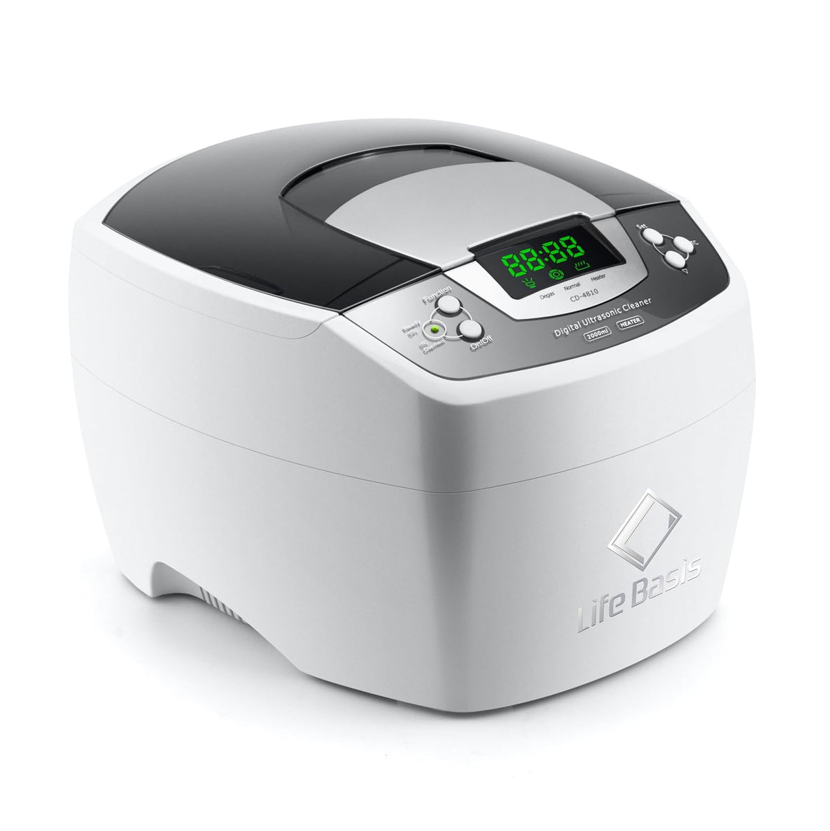 Grzejnik elektryczny LifeBasis, 2 l, 160 W, Czarny – metal, 35kHz 90, zegar, profesjonalny – degagasujący i licznik 1-30 min