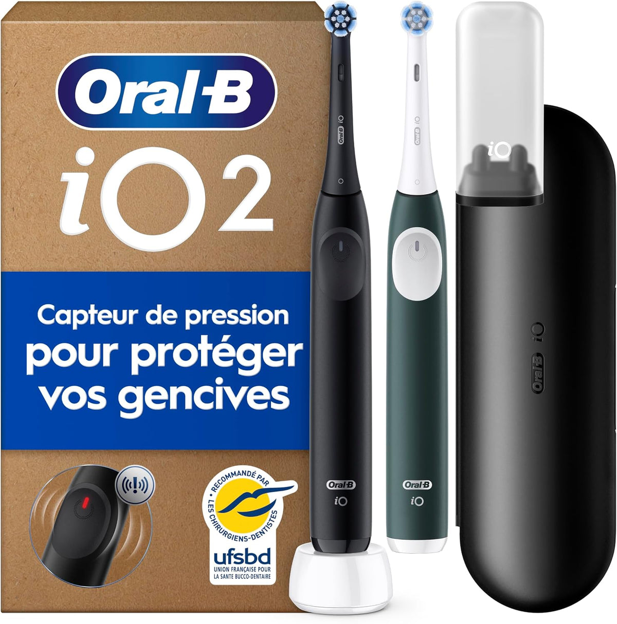 Obrót Oral-B, Czarny / Zielony, 2 Szczotki – Czarne, Oral- B Szczotki z elektrycznymi zębami iO 2, Zielone