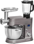 Roboty Bomann, 1200 W, Czarny – aluminium, KM 1395 Akcesoria do urządzeń, 10 poziomów prędkości, Pastry Robot 4 w 1 1200 W CB – miska XXL