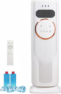 Klimatyzator przenośny SOUNAY, klimatyzator mobilny – 3 l, 29 x 24 x 81 cm, Biały, pilot zdalnego sterowania – oscylacja, duży zbiornik