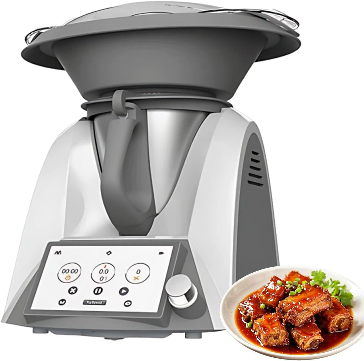 Robot kuchenny KAIKAFEI, 3 l – 1500 W, Czarny, Wi-Fi, Kuchnia – dotyk, nowoczesna kuchnia z wbudowaną równowagą