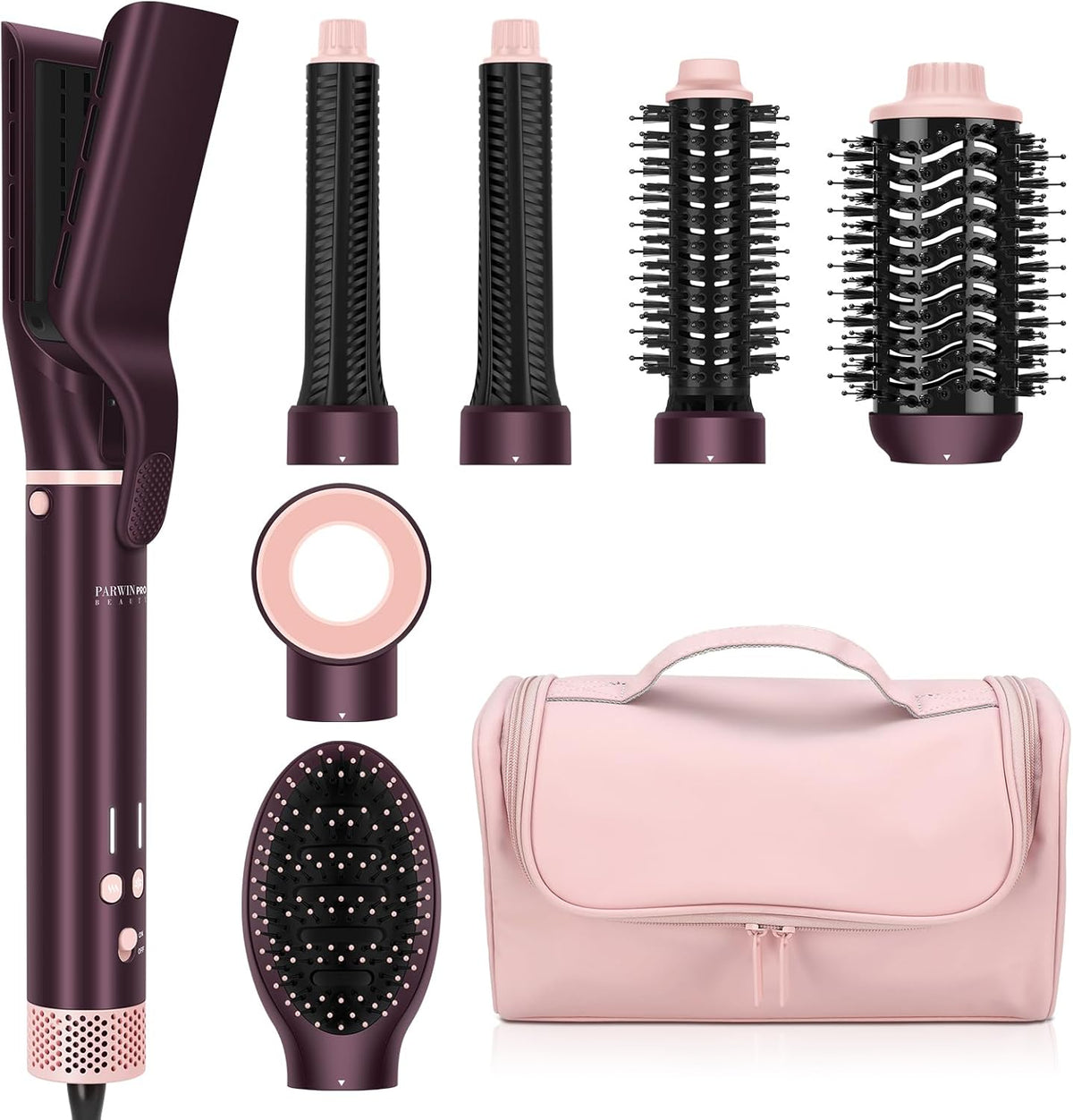 PARWIN PRO BEAUTY Suszarka do włosów – 7 W, 000 obr./min, Czarny, Prostownica do włosów – styler powietrza 7 w 1 MaxAIR 2, 110 000 obr./min