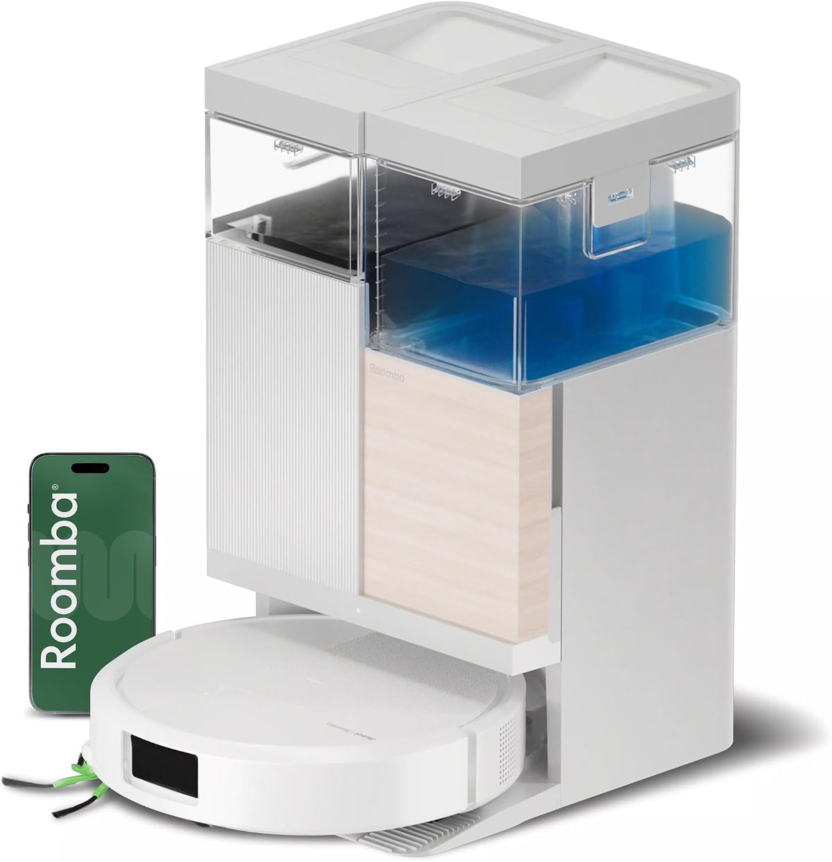 iRobot Robot sprzątający, odkurzacz automatyczny – 25 kPa, Czarny, Roomba Plus 575 Combo Autowash