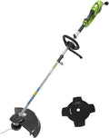 Kosy spalinowe i trymery Greenworks – GST1246, 230 V, 1200 W, 40 cm – Zielony/Czarny/Srebrny, 2 w 1
