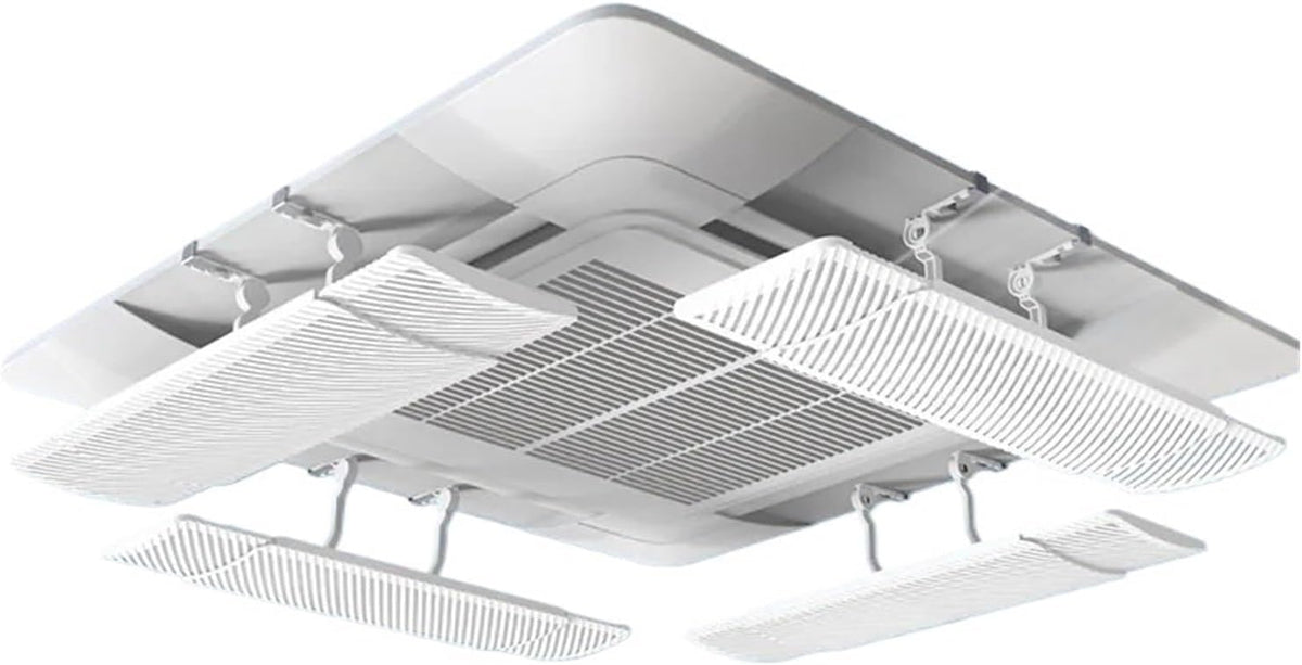 Générique Klimatyzator, Biały – Windshower Guide for Central, AC wyjście deflektor zawieszony z sufitu, Bezpośrednia anty-Coup Cassette 4pcs