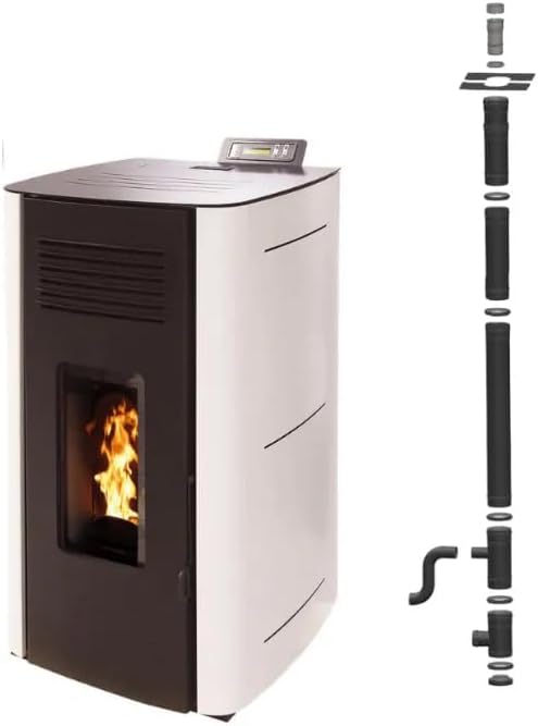 EMAFLAM Ogrzewanie granulowane, IP65, 13 kW – Biały, Naczynie do gotowania ELIO 13, białe