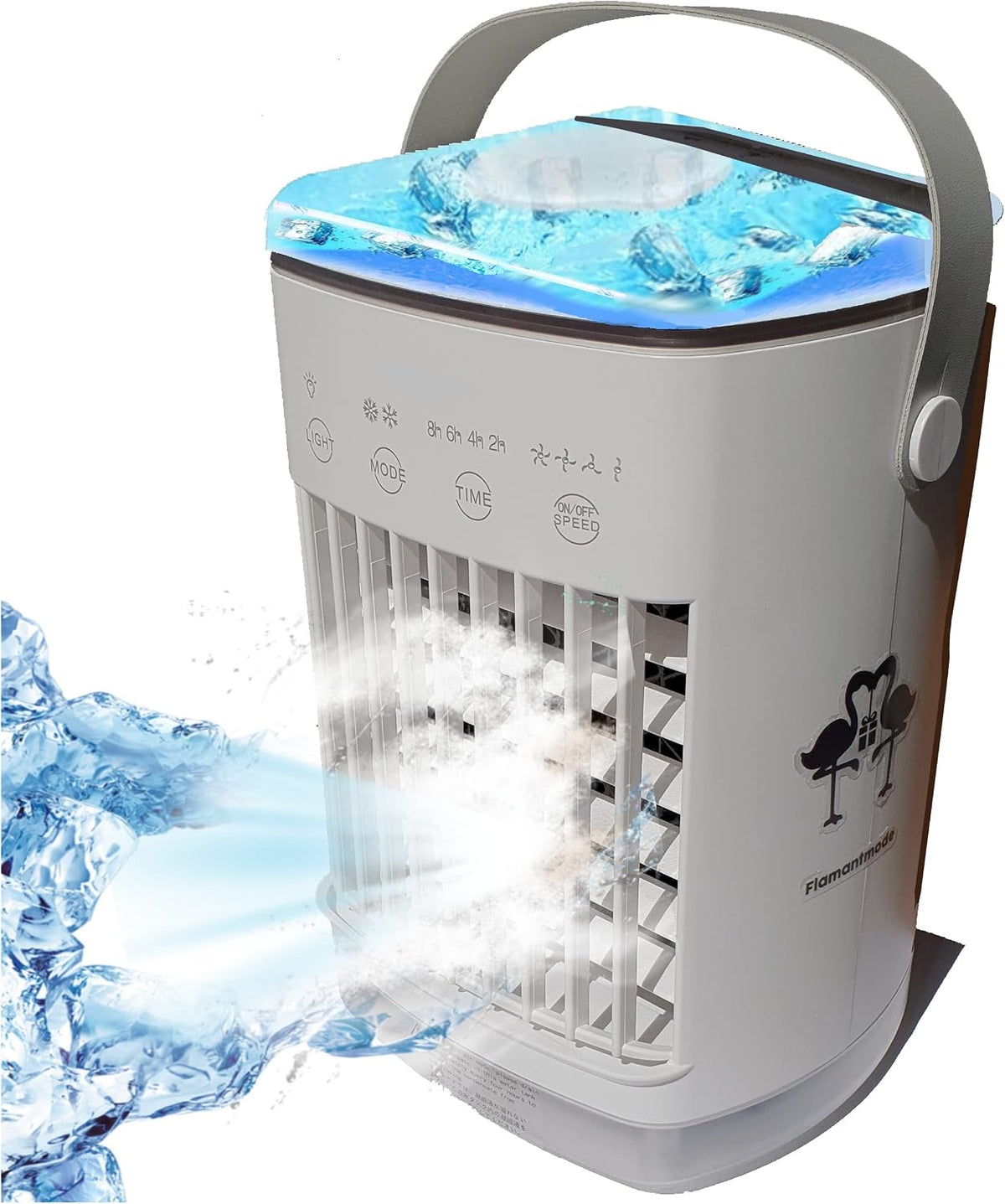 Klimatyzator przenośny Flamant Mode, klimatyzator mobilny, 700 mL, 20 m – Biały, oświetlenie LED, Flamant tryb Model 700 mL