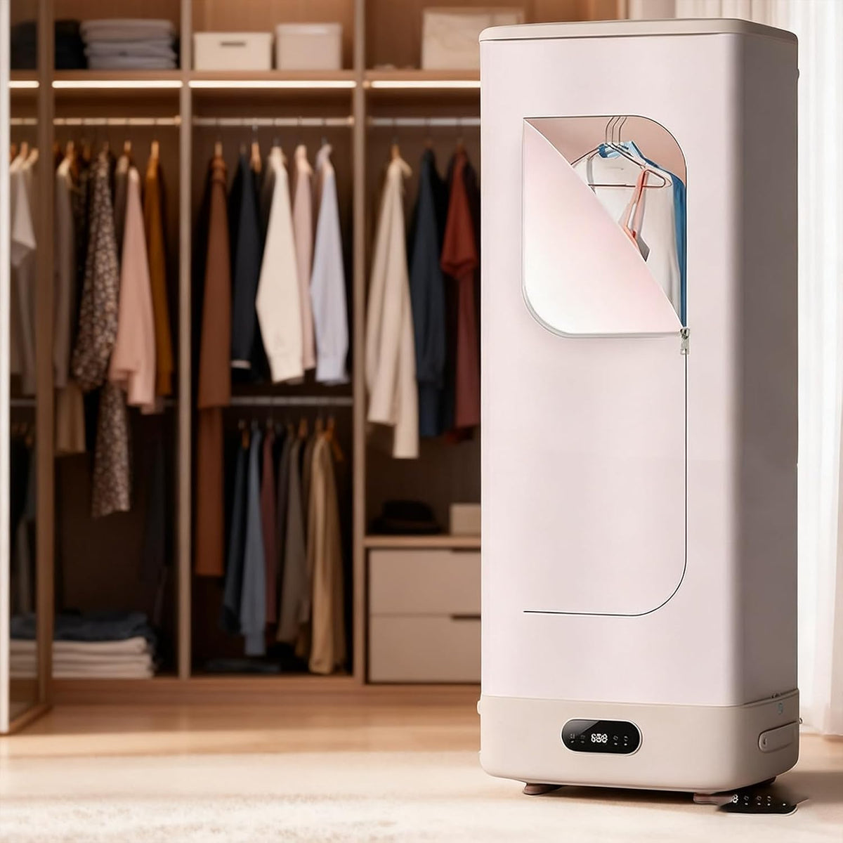 Suszarki do odzieży BeoyNot, 900 W, 220 V, 25 CM – Biały, pilot zdalnego sterowania, automatyczne wyłączanie, Suszarka – para parowa