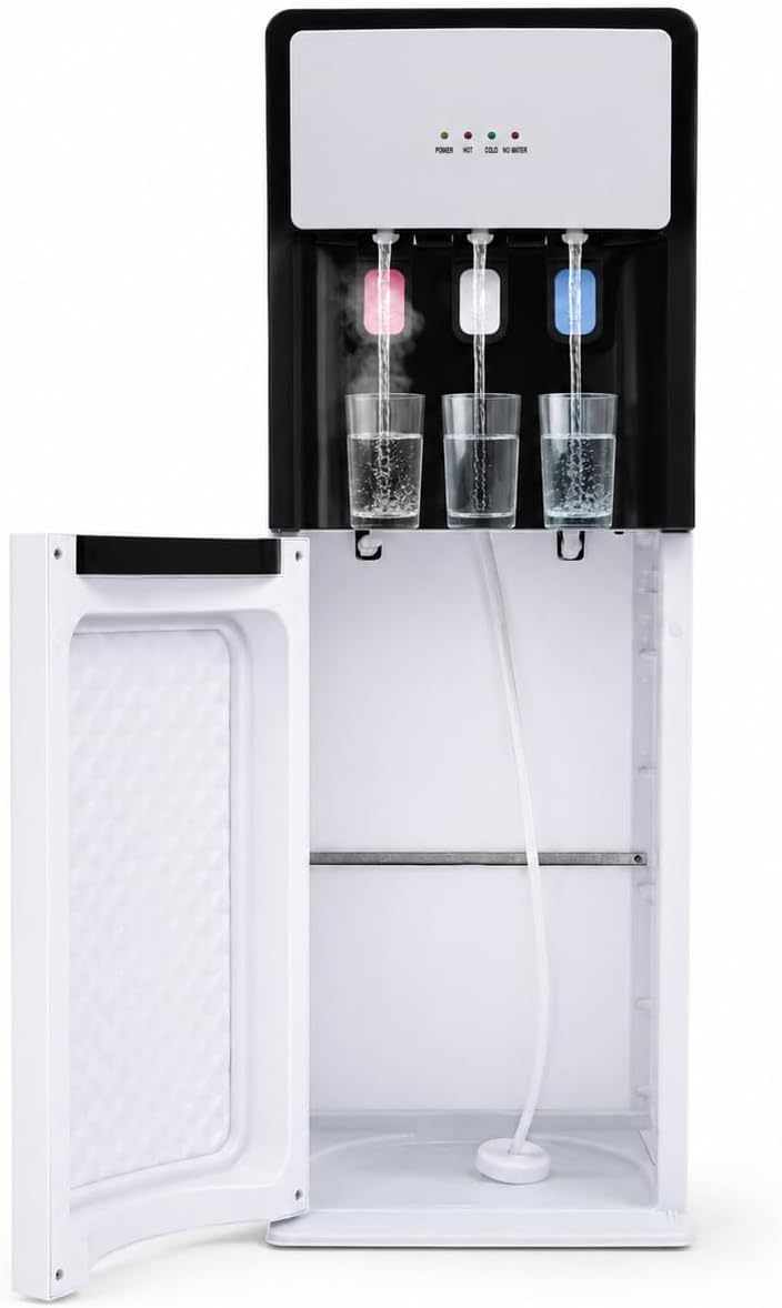 Dystrybutor wody Chensyo, 32 × 31 × 96 cm, 220 V – 0,75 l, Czarny, Chłodziarka, Dystrybutor – Zamknięcie, Kuchnia w recepcji