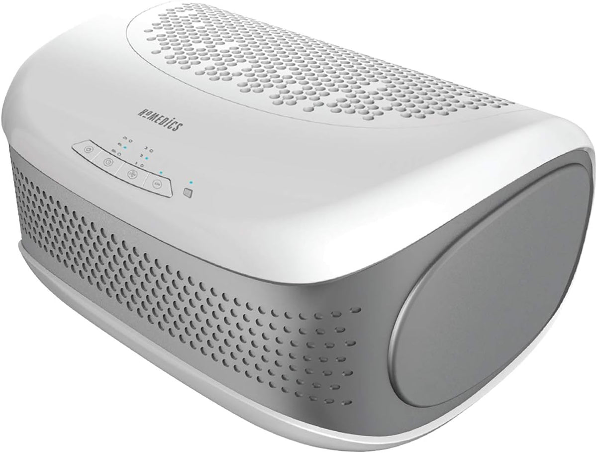 Oczyszczacz powietrza Homedics, 55.2 m, Biały, Oczyszczarka powietrza Office z filtrem rzeczywistym HEPA i 3 Speedy – 3 Speedy