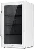 Biurko KLARSTEIN – 80 l, Biały, oświetlenie LED, minilodówka – Lodówka, Ciche, Kemping, Lodówka Mini Bar 80 l – Mini Room lodówka i do picia