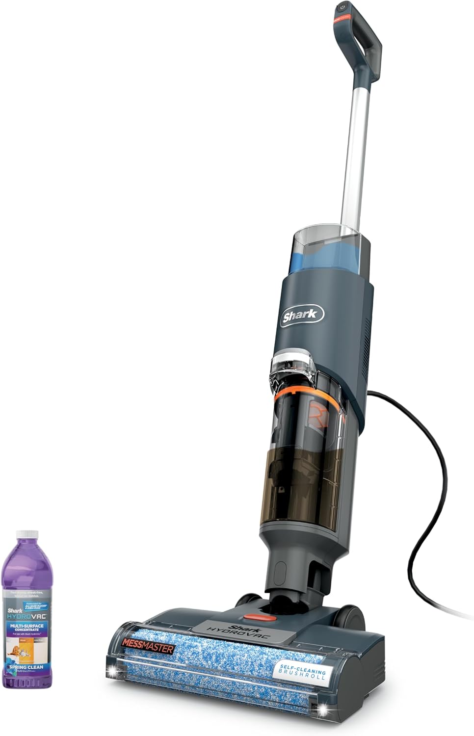 Shark Odkurzacz do pracy na mokro i sucho, WD161, 3 W – 350 ml, Granatowy, oświetlenie LED, samoczyszczenie – 3 w 1