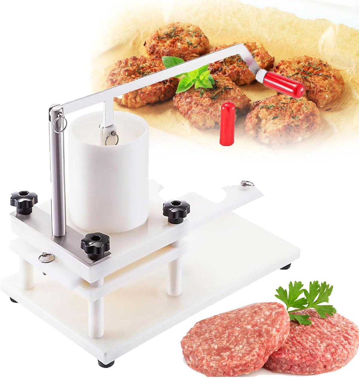 Grill, 5 kg, 45,7 x 30,5 x 40,6 cm – Szary, Burger, do fast food i mięsa w b