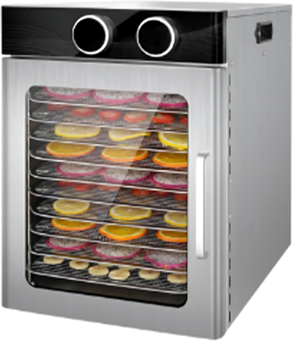 Suszarka do żywności FgdVrelnor – 800 W, 51,4 x 39,7 x 46 cm, 9,22 kg, Srebrny – stal nierdzewna, Nadaje się do owoców