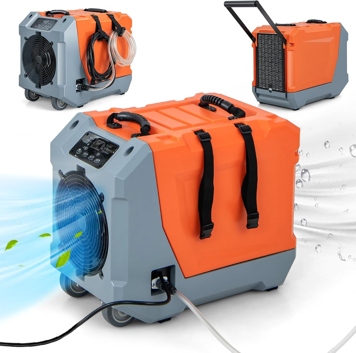Osuszacz powietrza RELAX4LIFE, 65 l, Pomarańczowy, Wi-Fi – 65 l / J osuszacz, przemysłowe, profesjonalne, 4 tryb 65 l/J