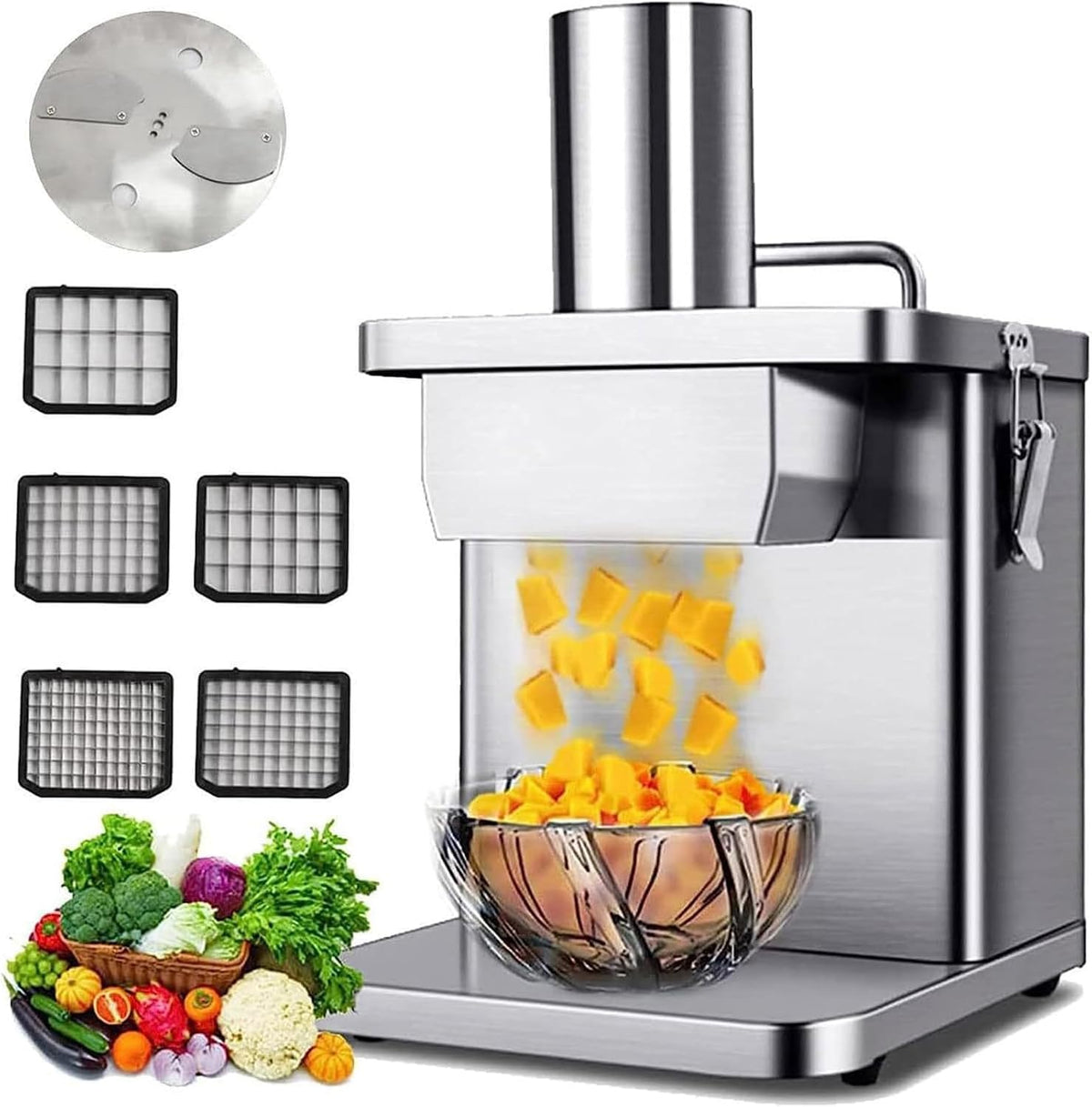 Maszynka do mielenia mięsa RayGenius, 10 Mm – 200 W, Czarny, stal nierdzewna, maszynka do mięsa – Slicing, chusteczka do mięsa