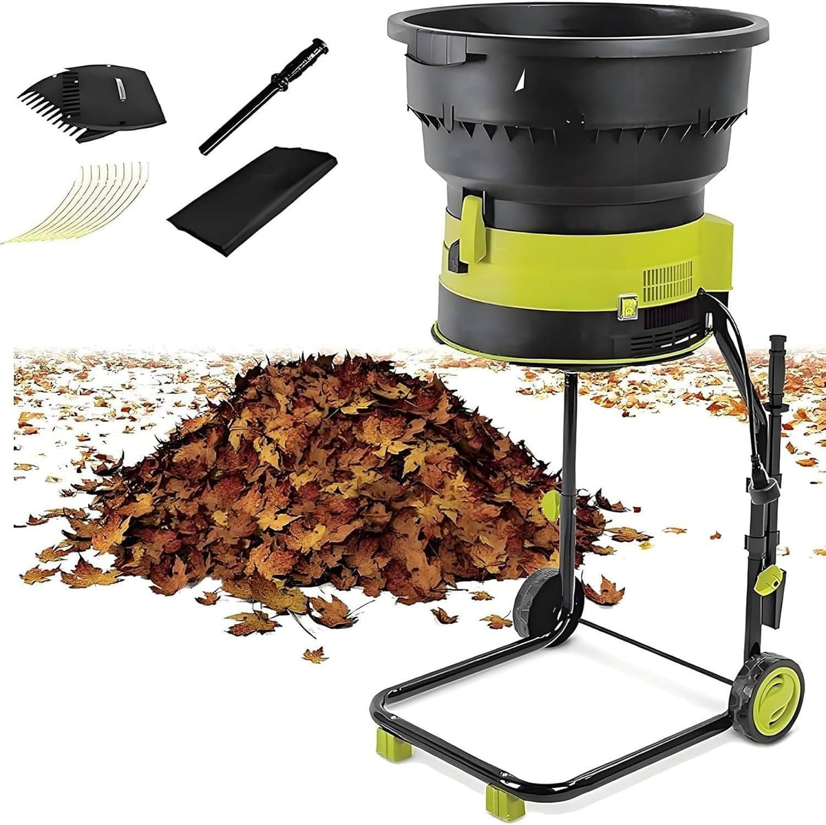 Maszyny do rozdrabniania BEESOM – 2500 W, 54 cm, 208 l, Czarny – Grinder elektrycznych Oddziały, Composter, do czyszczenia narzędzi Ogród