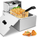 Frytkownica TANGME, 10 l – 1700 W, 8 mm, Srebrny, 8 mm Duża pojemność do użytku domowego i handlowego