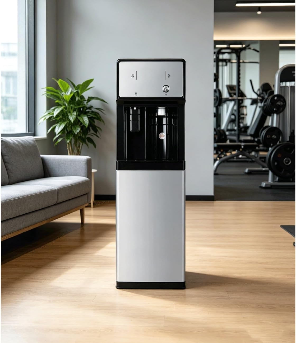 JBKNAN Dystrybutor wody, 220 V, 48 W, 0.1 l – Czarny, Chłodziarka, Dystrybutor, Profesjonalny – do pokoju sportowego