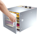 Suszarka do żywności QUSYZD, 310 x 255 mm, 220 V, 30 dB – Srebrny, stal nierdzewna, Suszarka, Odwodnienie żywności – 35 do 75°C, licznik czasu