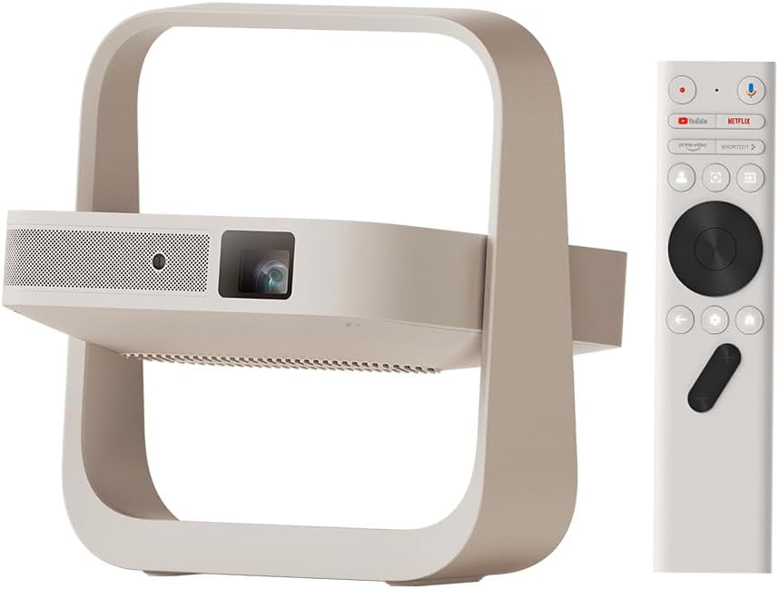 Projektor XGIMI, 3 W, Szary, Google Smart TV – przenośne, 500 ISO, 150 ° obrotu, 2 × 3 W – kompatybilne z Google TV