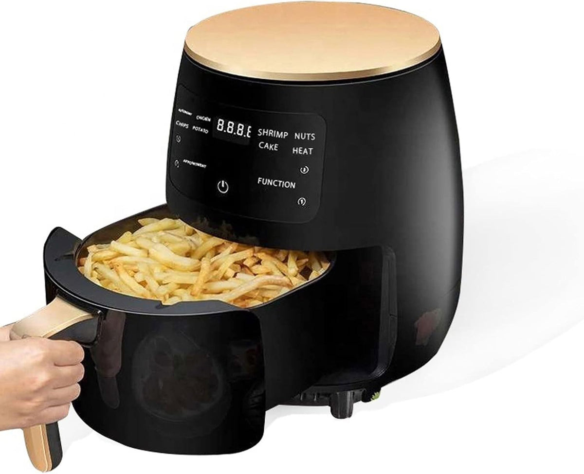 WADRBSW Frytkownica beztłuszczowa, air fryer, 4.5 l, Czarny – suszarka na gorące powietrze, profesjonalny, profesjonalne urządzenie kuchenne