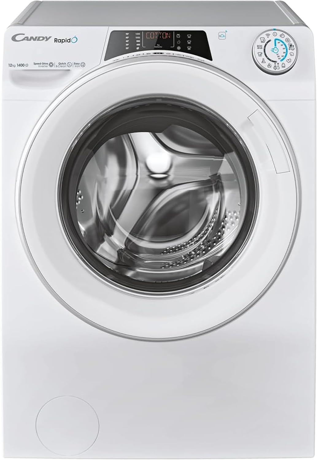 Pralka CANDY – RO14126DWMST, 85 x 60 x 67 cm, 12 kg, Biały – Bluetooth, Wi-Fi, 1400 RO14126DWMST- S, 15 programów – klasa E- Energy