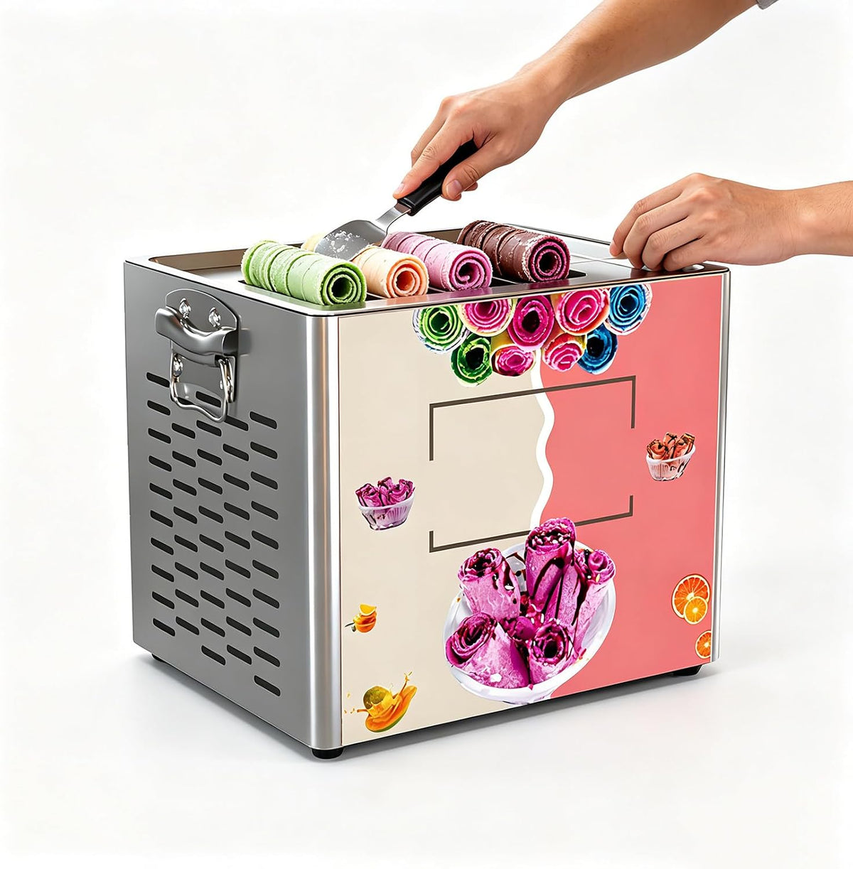 Kostkarka do lodu Beachtiful, maszyna do lodu, 240 mm – 330 W, 15 kg, Srebrny, lodu i sorbetu X 240 mm – profesjonalna, nierdzewna