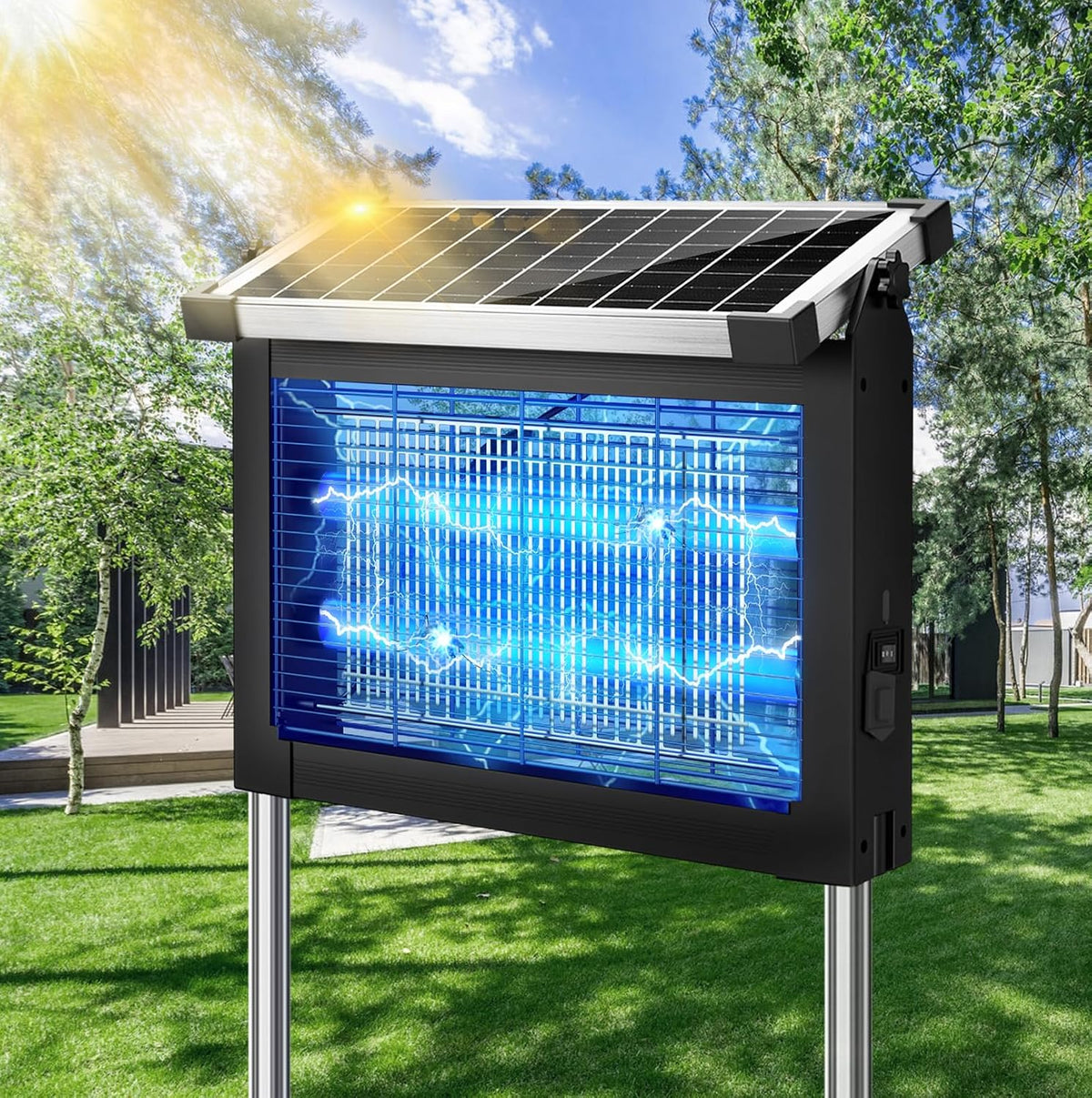 Dnenellr Komary – IPX5, 4500 V, Czarny, USB – praca bezprzewodowa, IPX5 4000 mAh Lampa, na zewnątrz, bezprzewodowy – ogród