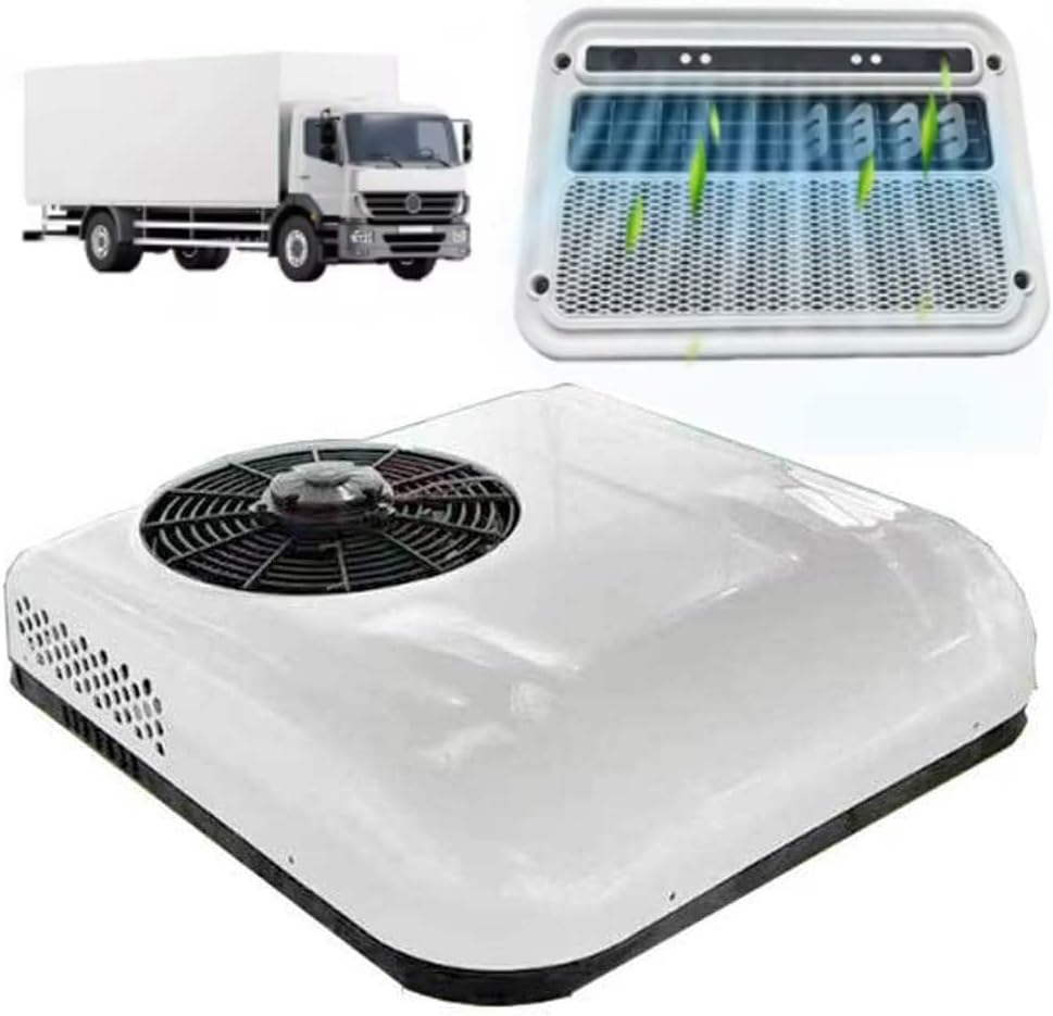 Klimatyzator HTTGDGDH – 12 V, Biały, pilot zdalnego sterowania, kemping – szybkie chłodzenie dla campera