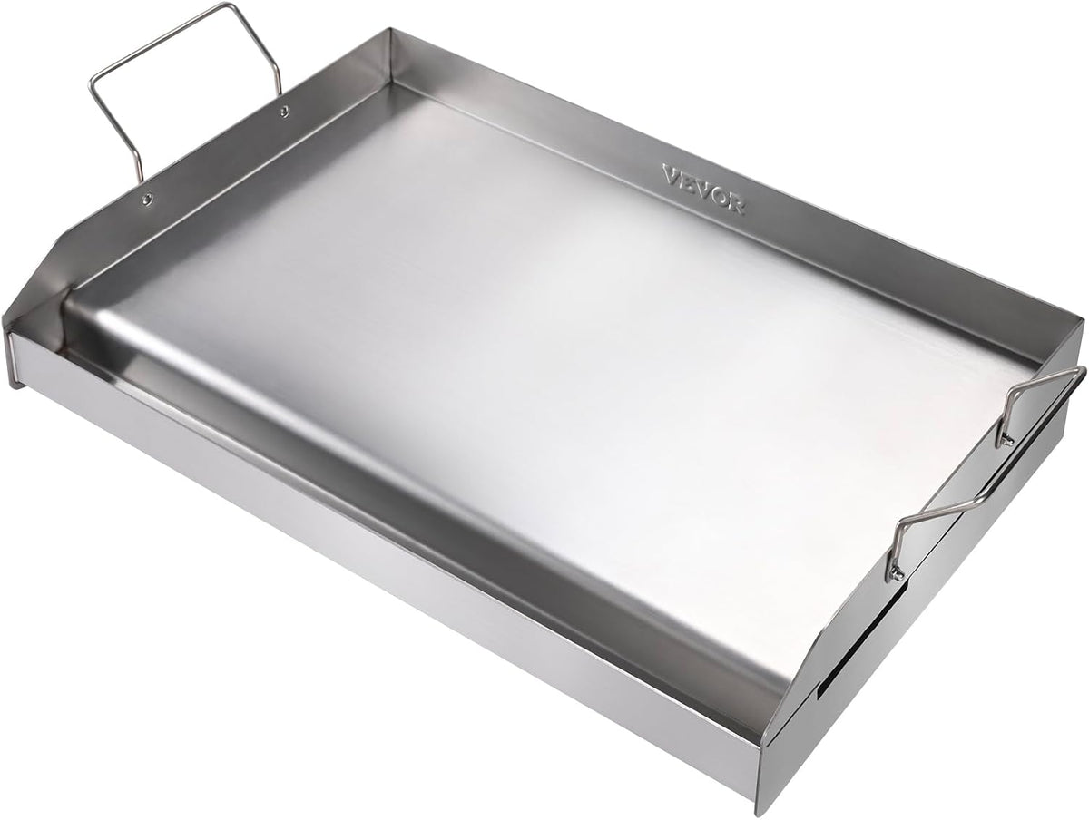 VEVOR Grill, 587 x 395 mm, 6,35 kg, Srebrny – stal nierdzewna, Wstępnie przyprawiona płyta owa 587 x 395 mm