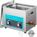 VEVOR Środki czyszczące laboratoryjne, 15 l, 36 x 33 x 31 cm – 300 W, Srebrny, stal nierdzewna, ultradźwiękowy zbiornik czyszczący – Czyściciel