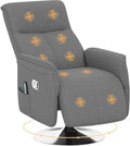 HOMCOM Fotel, 68,5 l, 1,8 m – 240 V, Szary, pilot zdalnego sterowania, relaksujący z masażem – 360 °